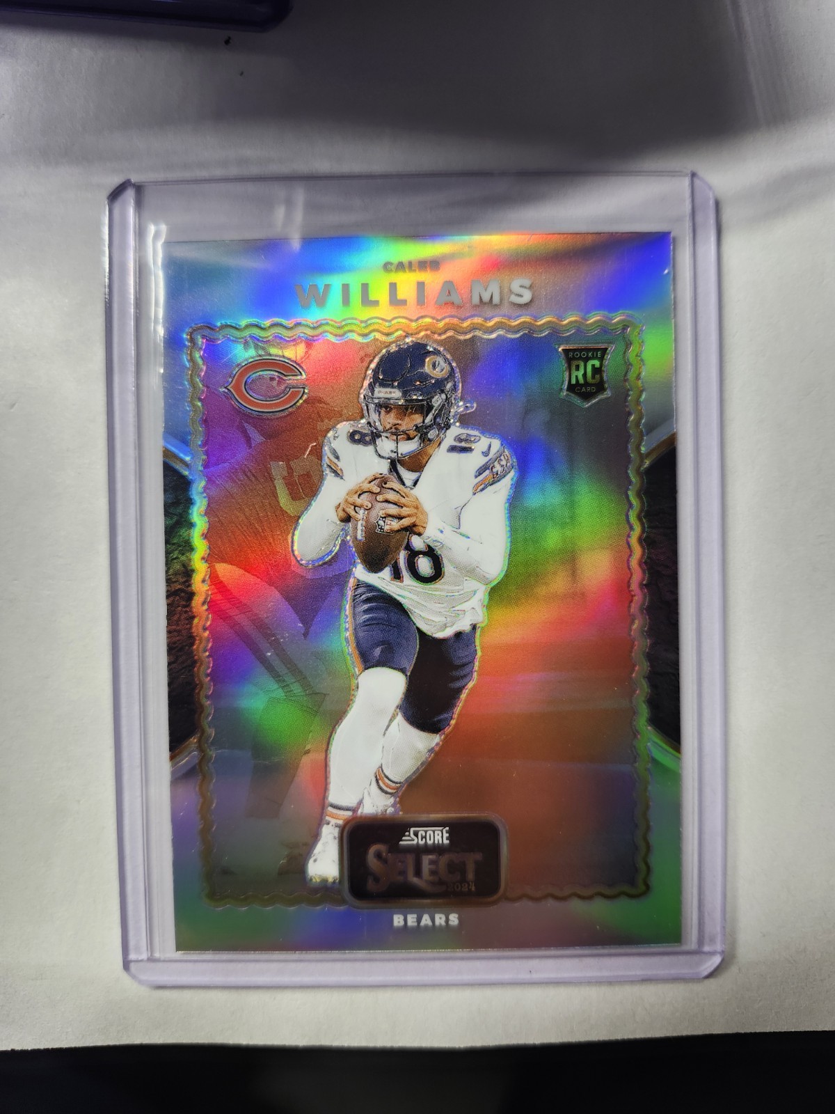 Caleb Williams (RC) 2024 Select - Score Select Throwback Silver Prizm Bears #21