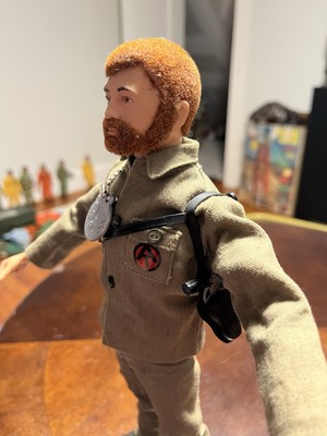 Vintage GI Joe Hasbro 1964 Green Fatigues Army Marine Red Hair