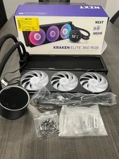 NZXT Kraken Elite 360 RGB 360mm AIO cooler w/ Display and RGB Core Fan - Black
