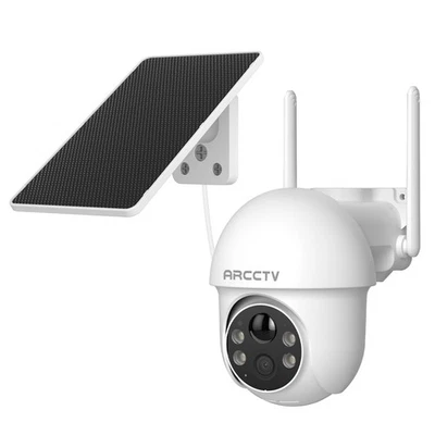 ARCCTV 4MP Solar Powered 360°PTZ Security Camera Dual-Band WiFi Outdoor Wireless