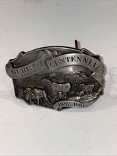 Vintage Belt Buckle Honoring The Centennial Settlement Panhandle Of Nebraska