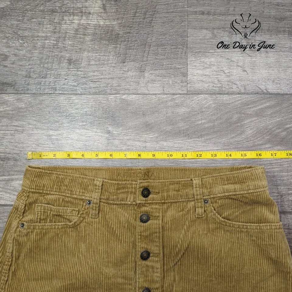 Arizona Jean Co. Juniors Вельветовая мини-юбка на пуговицах спереди размер 11 - Изображение 3 из 4