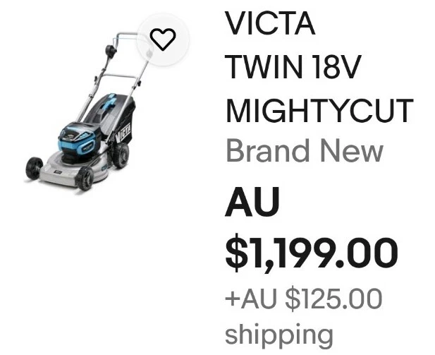 VICTA 36V Motor MIGHTYCUT Twin Battery Charger Mower 1199 2691857 MELB. ONLY