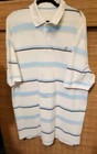 Ashworth Shirt Men’s Xl Blue Multi Stripe Polo 100% Cotton Golf