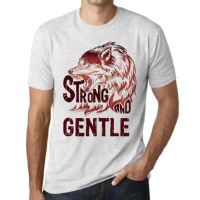 ULTRABASIC Herren T-Shirt Starker und weicher Wolf Strong Wolf And Gentle T-Shirt