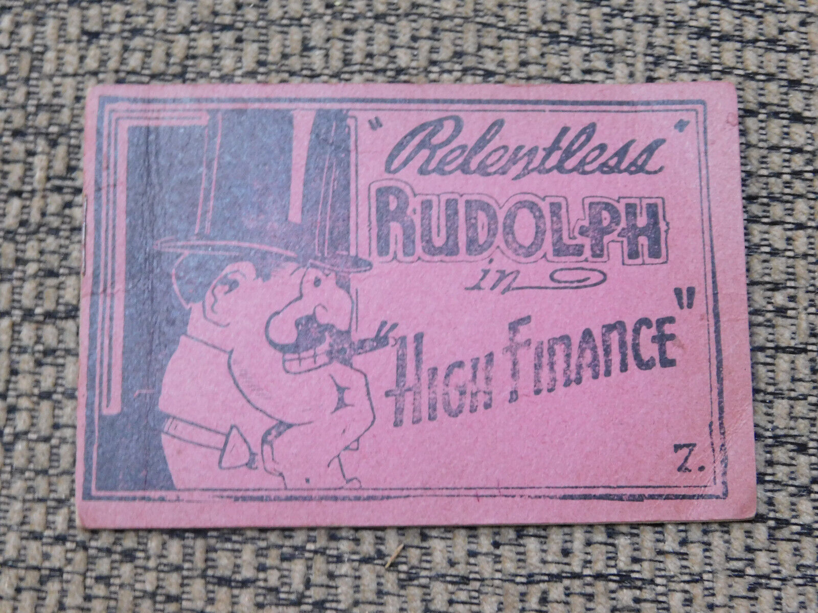 1930s TIJUANA BIBLE Adult Risque Comic Book Relentless RUDOLPH in High Finance