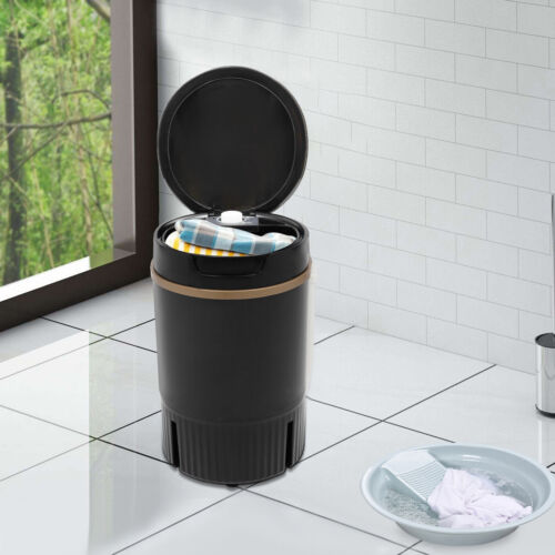 Portable Mini Washing Machine Washer with Drainage Basket Multi-Functional Black