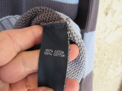 Pull Eden Park Rugline - Taille L, Bleu Gris, Coton, Style Rugby, Occasion Très Bon état