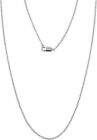 925 Sterling Silver Italian 0.8 mm Diamond-Cut Rope Link Chain Necklace for Men