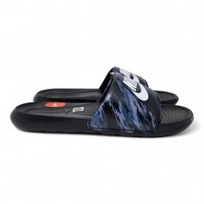 Nike Victori One Athletic Slides Men's Sizes Black Pure Platinum Off Noir Camo