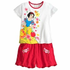 Disney Store Princess Snow White 2 PC Short Sleeve Shirt Skirt Set Girl Size 5/6