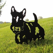 Scottish Terrier Black Metal Dog Silhouette