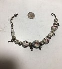 Art Deco Era Vintage Sterling Silver Heavy Cloisonne Bead Adjustable Bracelet — photo 7