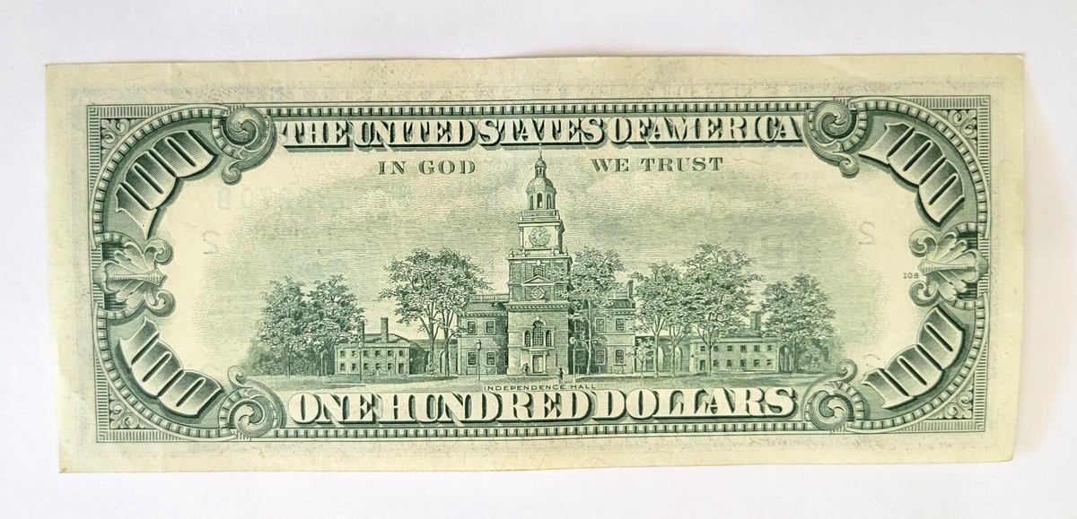 1977 $100 One Hundred Dollar Bill, Federal Reserve Note Serial