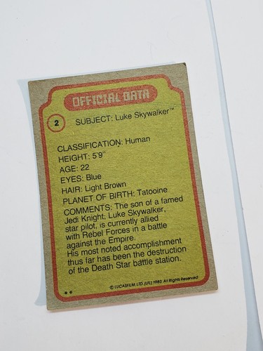 1980 Topps ESB + Wonder Bread PICK YOUR Card Vintage Star Wars Star File - Picture 18 of 51