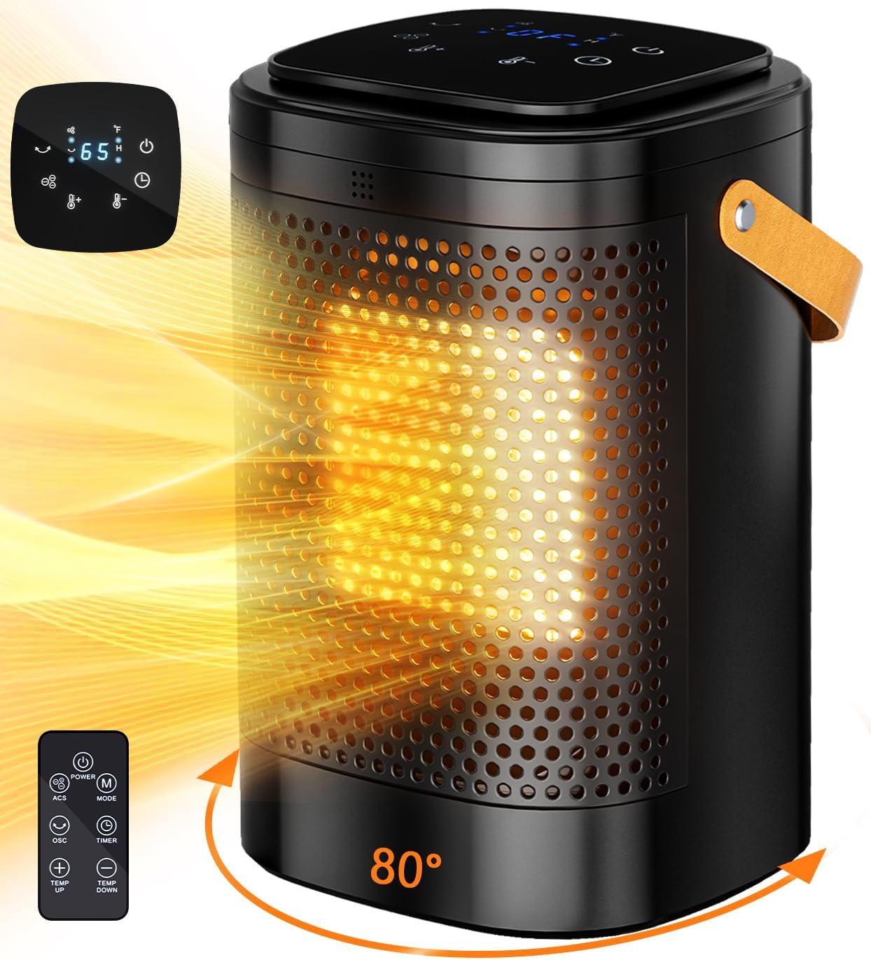 Space Heater Indoor, Portable Electric Heaters for Indoor Use 1500W with Thermos