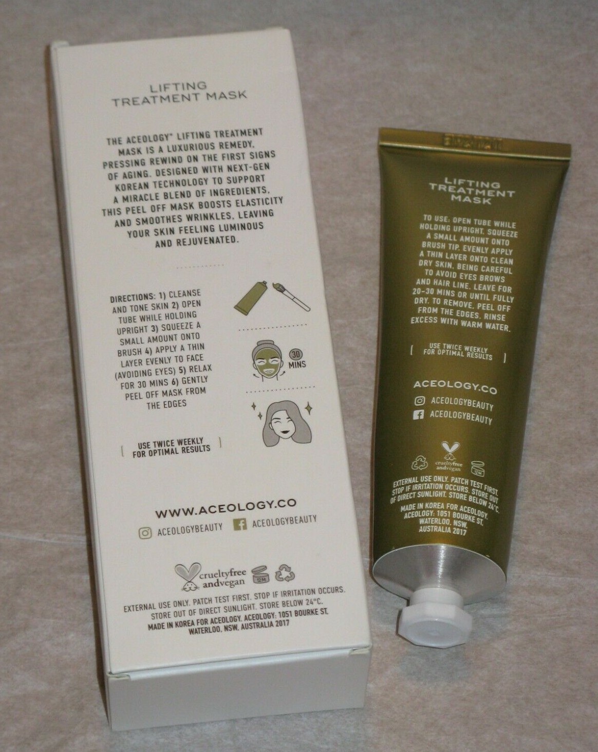 NEW Aceology Peal Off Rejuvenating Lifting Treatment Mask 65 mL / 2.19