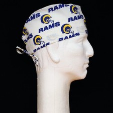 NFL Vintage Los Angeles Rams on White Theme Scrub Hat