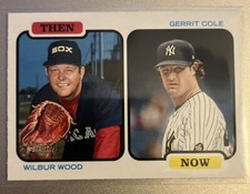 2022 Topps Heritage #TAN-WC Gerrit Cole / Wilbur Wood Then and Now
