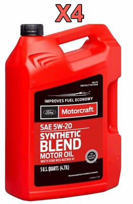 20 Quarts Engine Oil FORD MOTORCRAFT Premium Synthetic Blend SAE 5W-20
