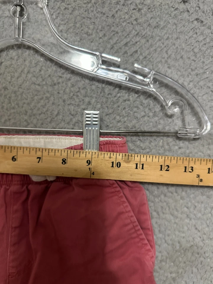 Pantalones cortos rojos de corte redondo para niños talla 6 con cordón juvenil Foto 4 de 4