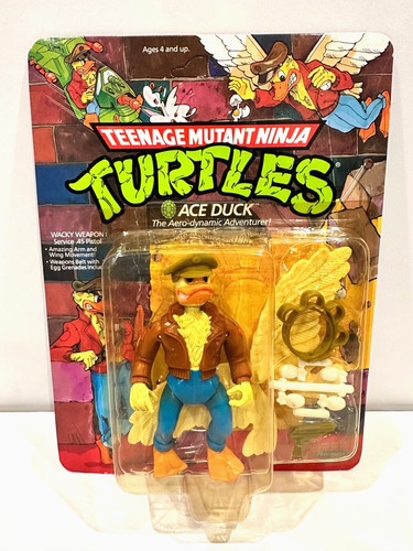 TMNT Ninja Turtles Ace Duck 1989 UNPUNCHED 14 Back...