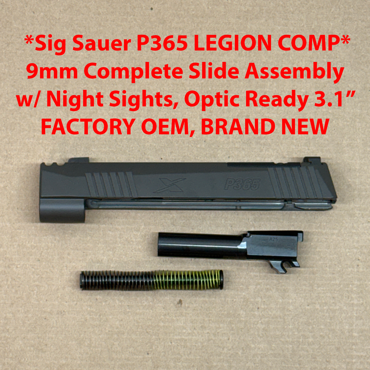 サンページ New OEM Sig Sauer P365 AXG Legion Slide Assembly, Optic Ready