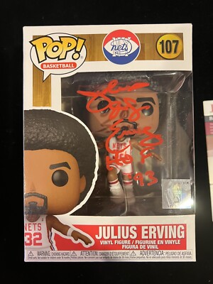 Autographed Julius Erving Signed Funko POP Dr. J HOF 93