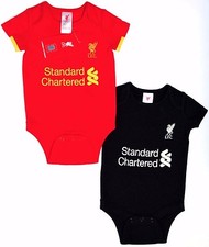 Image of LIVERPOOL FC  BABIES BODY PRAM SUIT BABY GROW VESTS X2 LFC