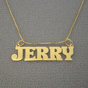 necklace bp03 14k font personalized solid block gold name