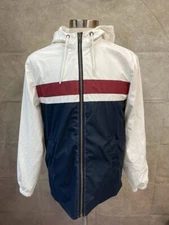 Weatherproof Men's Hooded Windbreaker Jacket Full Zip Size S