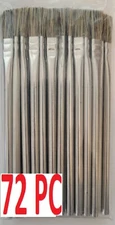 72 Piece 3/8 in. Horsehair Bristle Acid Shop Hobby Brushes Glue Oil Flux