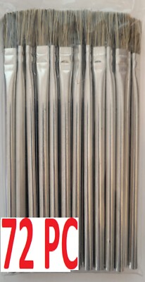 72 Piece 3/8 in. Horsehair Bristle Acid Shop Hobby Brushes Glue Oil Flux