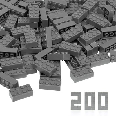 Unirolic Classic Building Bricks 200 Piece 2x4 Building Blocks STEM Creative ...