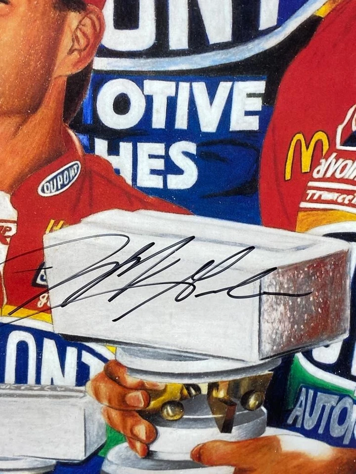 Póster inaugural Brickyard 400 1994 ganador Jeff Gordon coleccionista raro Foto 4 de 4