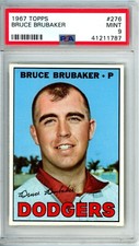 1967 Topps Bruce Brubaker #276 PSA 9 Dodgers 12164