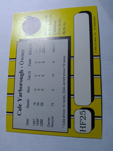 *1990 Cale Yarborough Maxx Race Cards Holly Farms Card #HF25 - Picture 6 of 7