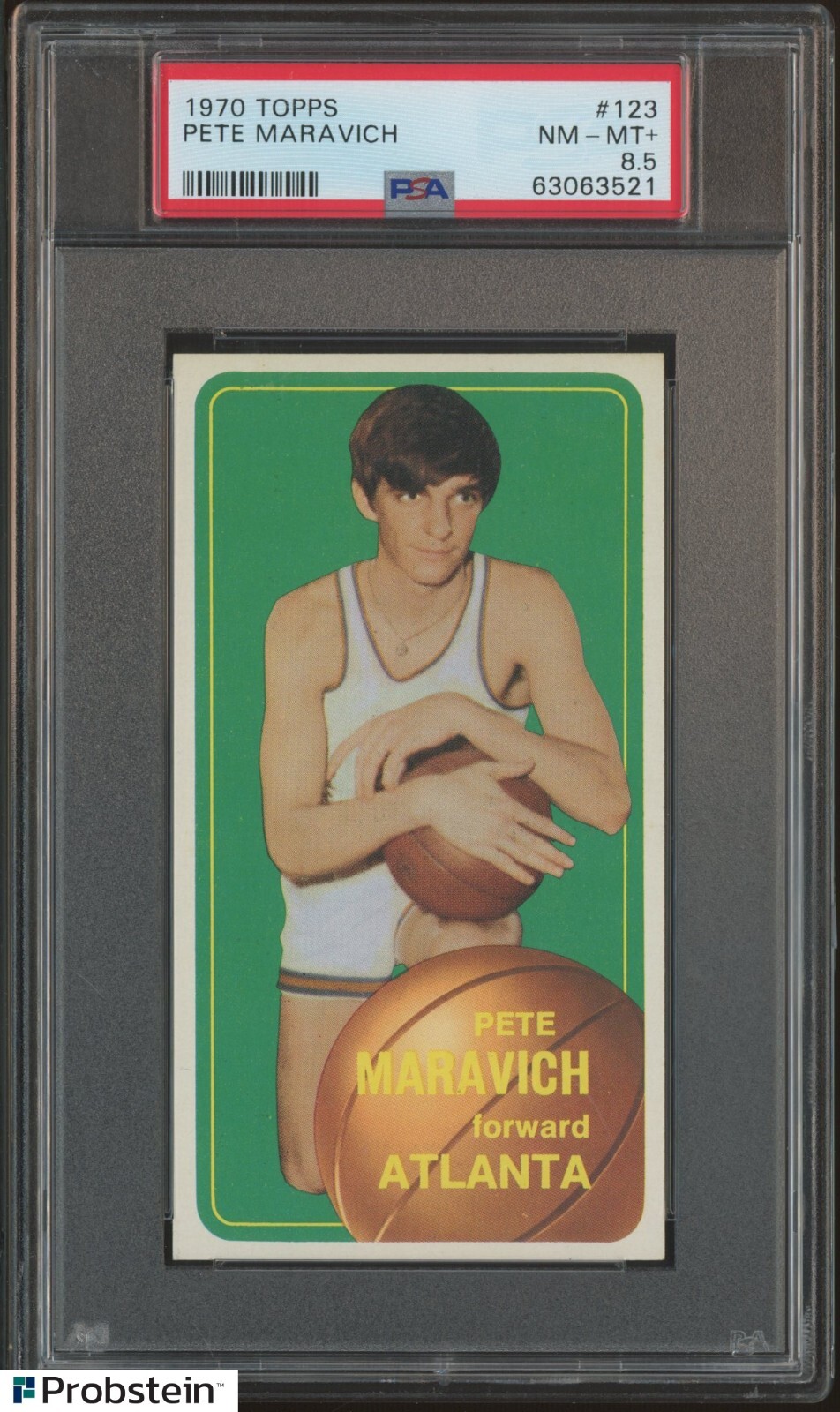 1970-71 Topps Basketball #123 Pete Maravich Atlanta RC Rookie HOF PSA 8.5 NM-MT+