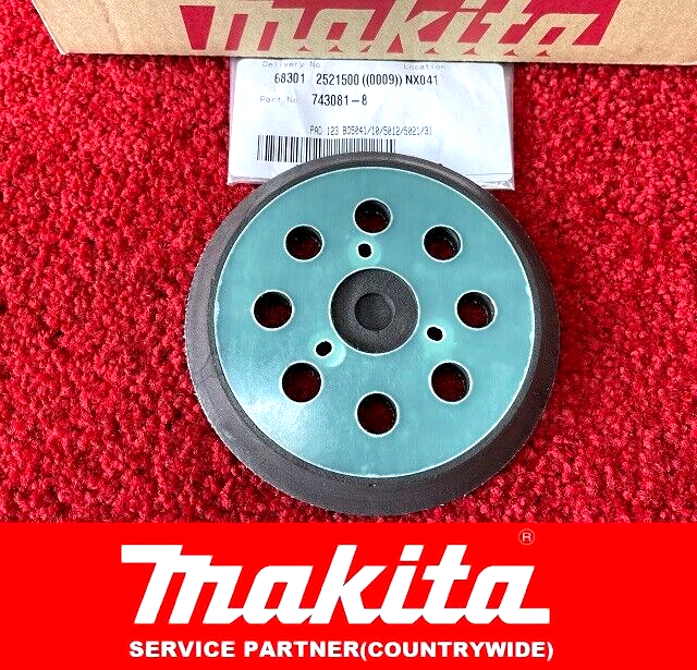 Genuine Makita 123 mm Orbital Sander Hook & Loop Backing Base Pad