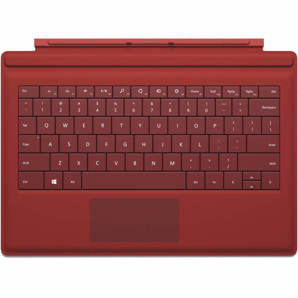 Teclado con cubierta tipo Microsoft Surface Pro para Pro 3, Pro 4, 5, 6 Surface - ROJO Foto 2 de 3