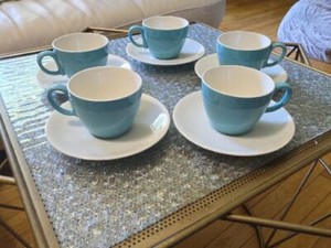 Vintage SalemNorth Star MCM  Cup And Saucer Set Of 5