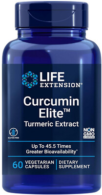CURCUMIN ELITE TURMERIC EXTRACT  INFLAMMATION HEART IMMUNE 60 Cap LIFE EXTENSION