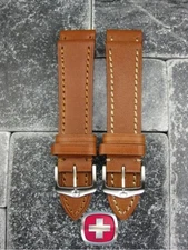 20mm VICTORINOX SWISS ARMY Brown COW LEATHER STRAP CAVALRY Thick BAND Tan 20 X1