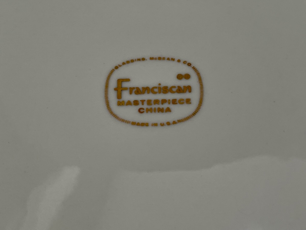 VTG FRANCISCAN MASTERPIECE CHINA PLATINUM BAND 5-PIECE PLACE