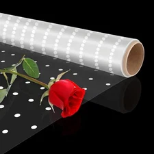 Cellophane Wrap Roll 15.7''x100ft Clear Wrapping Paper to Wrap Gift Baskets 2...