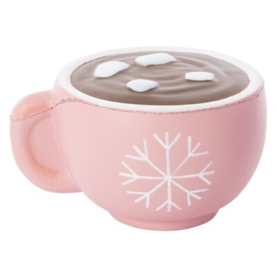 NEW Squish-Mees Collectable Slow Release Soft Foam HOT COCOA IN A PINK CUP