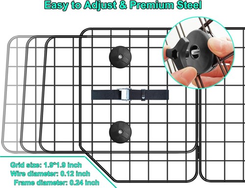 Dog Car Barrier for SUVs Vehicles Trucks Cars Adjustable Pet Divider Cargo - Picture 6 of 7