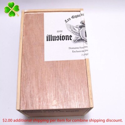 Illusione Epernay L'alpiniste Empty Wood Cigar Box 7.5'' x 4.75'' x 4.25''