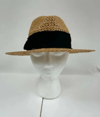 HAT ATTACK Panama Continental Paper Straw Fedora Hat Size O  display picture 2