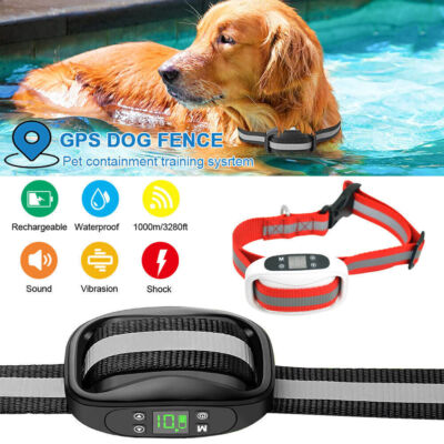 Newest GPS Wireless Dog Fence Pet Containment System Waterproof Training  Collars